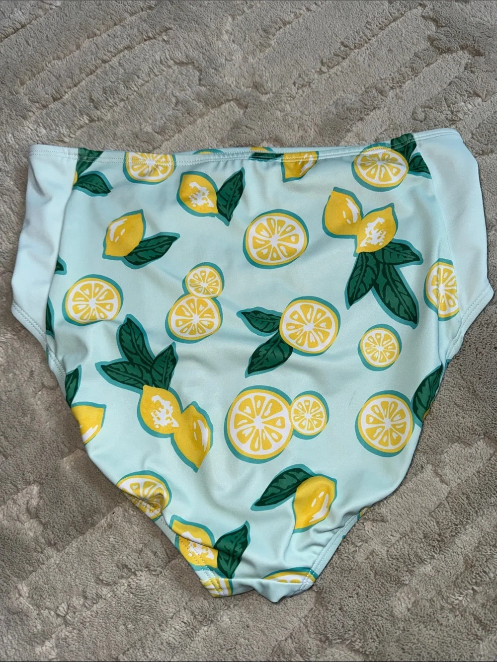DSG Mint Lemon Print high waist Bikini Bottoms XL 16 never worn